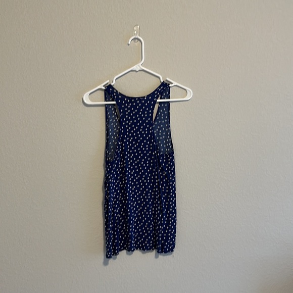 Cute Navy Tank with White Polka Dots - Picture 2 of 2